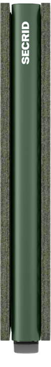 Side view image of slimwallet-hexagon-green wallet