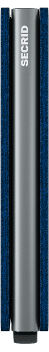 Side view image of slimwallet-vintage-blue wallet