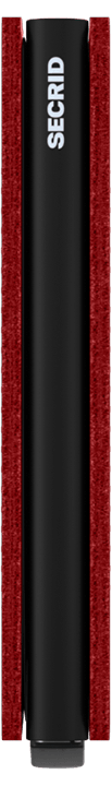 Side view image of slimwallet-fuel-black-red wallet