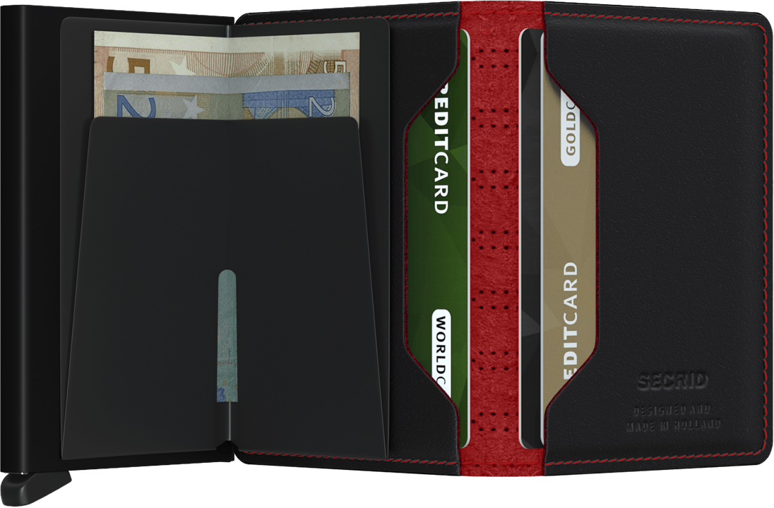 Slimwallet fuel Black-Red open