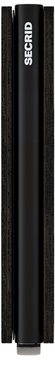 Side view image of slimwallet-crisple-black wallet