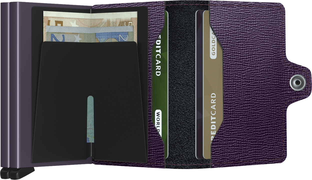 Twinwallet Crisple Purple open