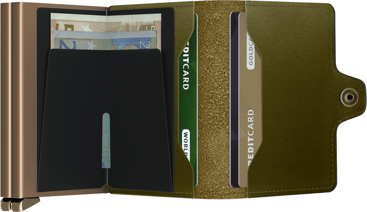 premium twinwallet dusk olive open