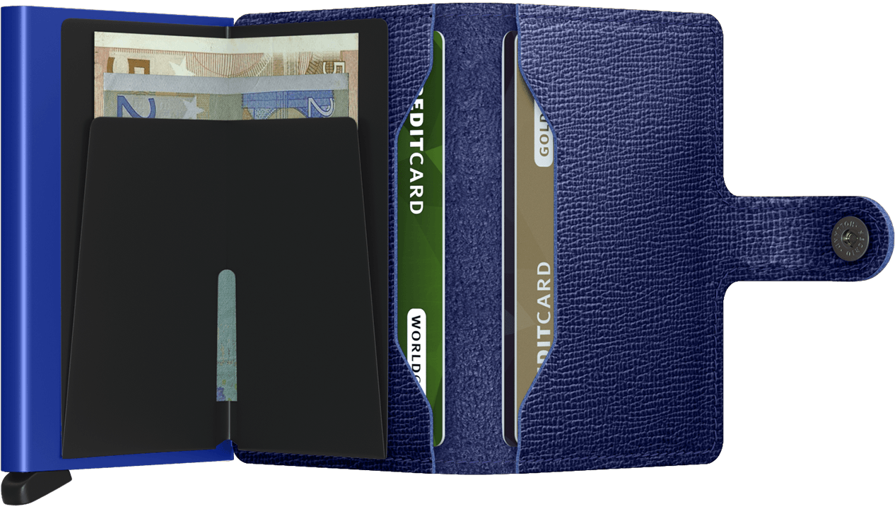 Miniwallet Crisple Cobalt open