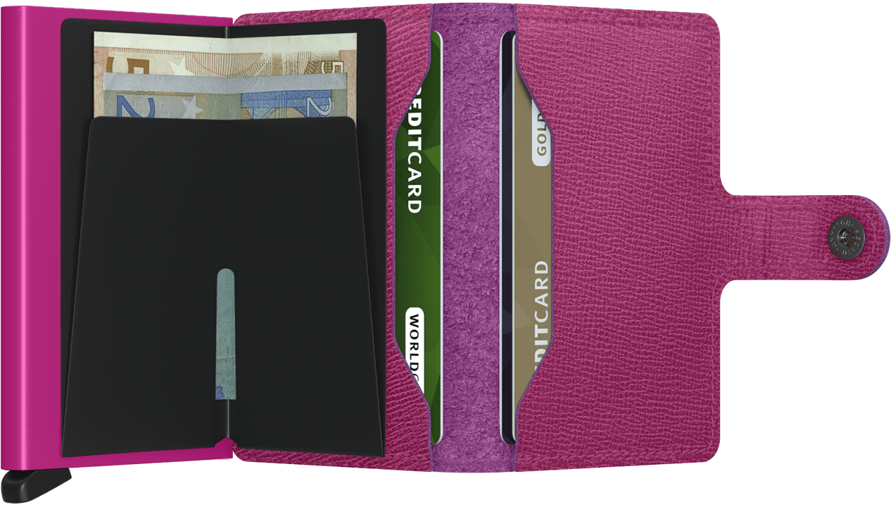 Miniwallet Crisple Fuchsia open