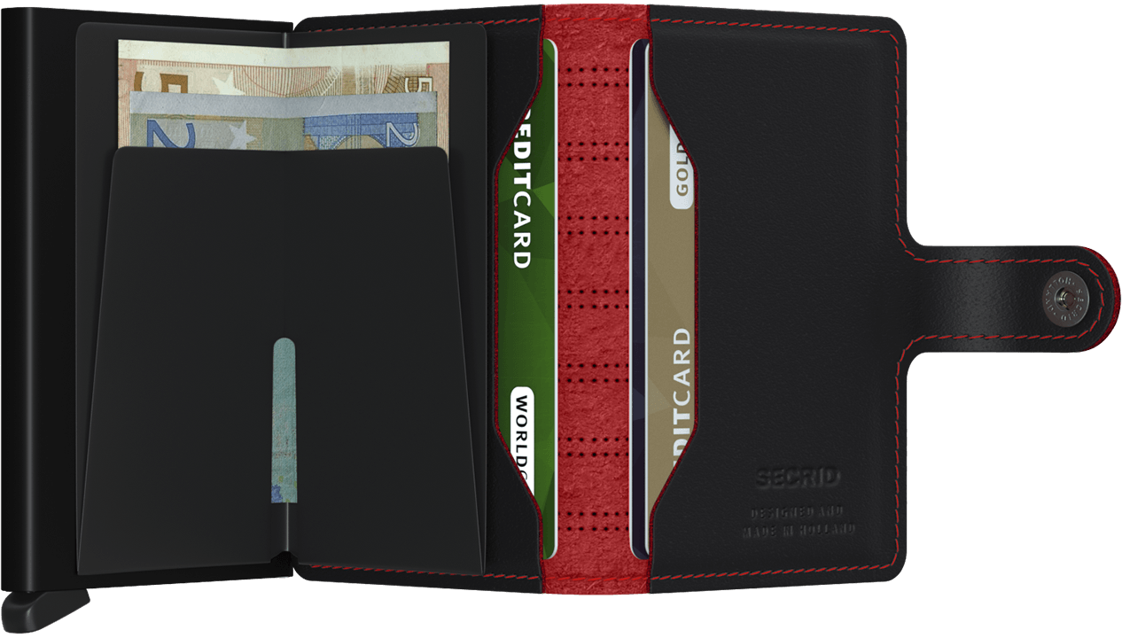 Miniwallet Fuel Black-Red open