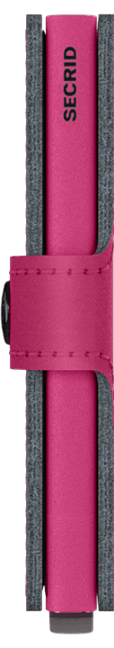 Side view image of miniwallet-yard-powder-fuchsia wallet