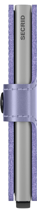 Side view image of miniwallet-metallic-lila wallet