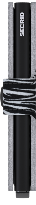 Side view image of miniwallet-zebra-light-grey wallet