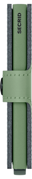 Side view image of miniwallet-yard-powder-pistachio wallet