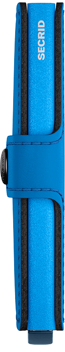 Side view image of miniwallet-yard-ultra-blue wallet