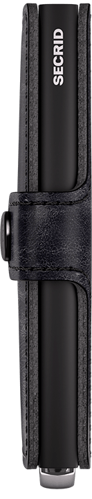 Side view image of premium-miniwallet-emboss-lines-black-- wallet