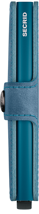 Side view image of miniwallet-vintage-teal wallet