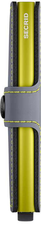 Miniwallet Matte Grey_&_Lime Side