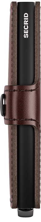 Side view image of premium-miniwallet-dusk-dark-brown-- wallet