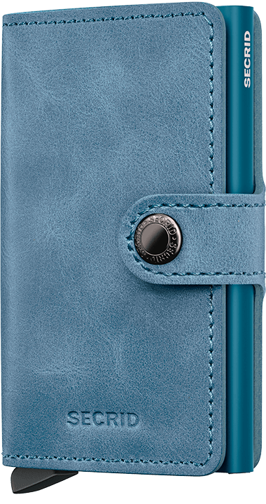 Front view image of miniwallet-vintage-teal wallet