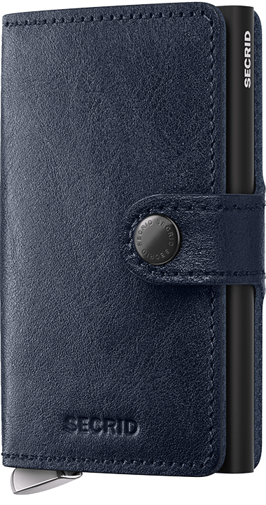 Front view image of premium-miniwallet-basco-navy wallet