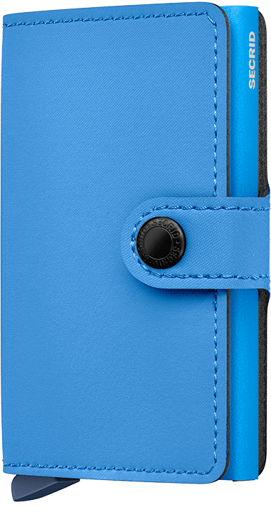 Front view image of miniwallet-yard-ultra-blue wallet