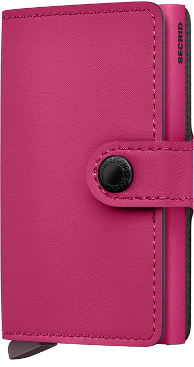 Front view image of miniwallet-yard-powder-fuchsia wallet