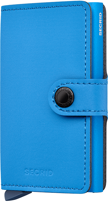 Front view image of miniwallet-yard-ultra-blue wallet