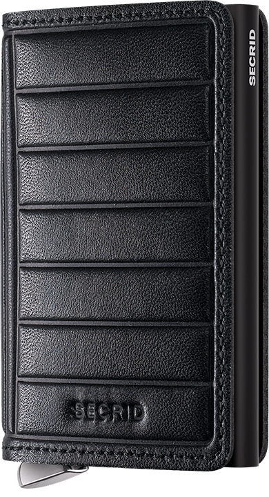 Slimwallet Emboss Lines Black+ Front