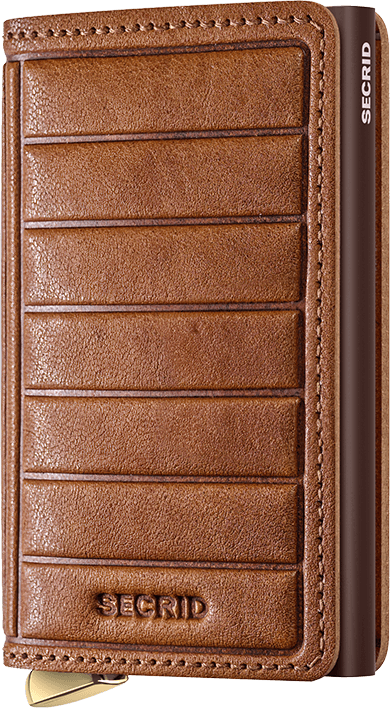 Premium Slimwallet Embossed Lines Brown