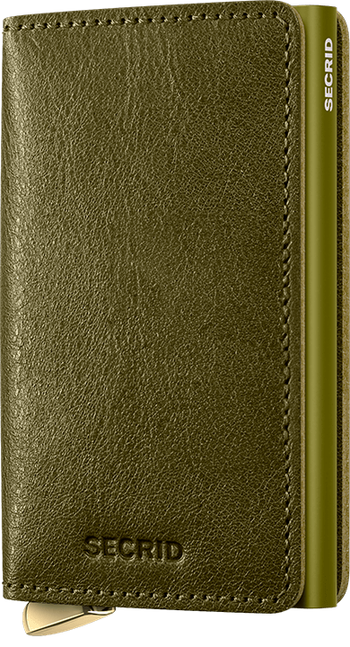 Slimwallet Basco Olive+ Front