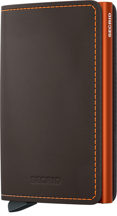 Secrid slimwallet matte truffle orange front