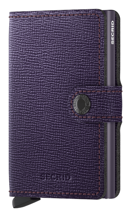 Front view image of miniwallet-crisple-purple wallet