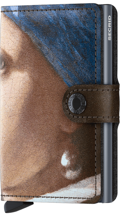 Front view image of miniwallet-art-pearl-earring wallet