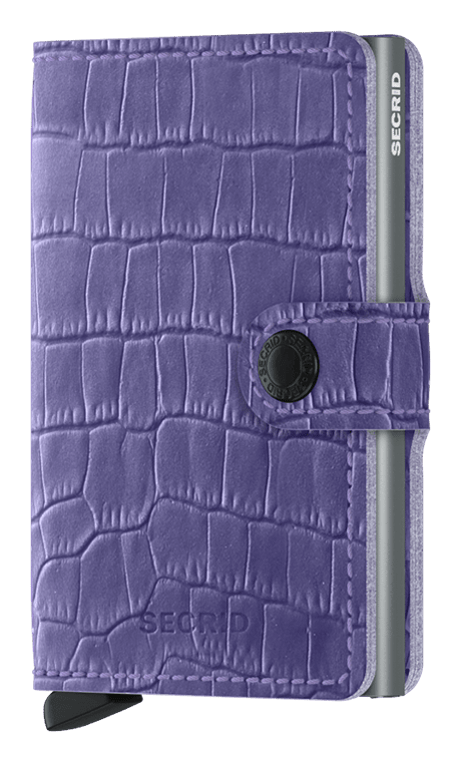 Front view image of miniwallet-cleo-lavender wallet