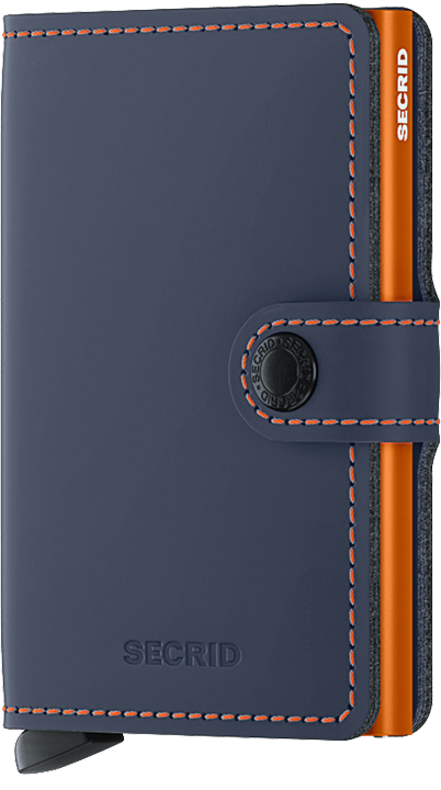 Miniwallet matte night blue orange front