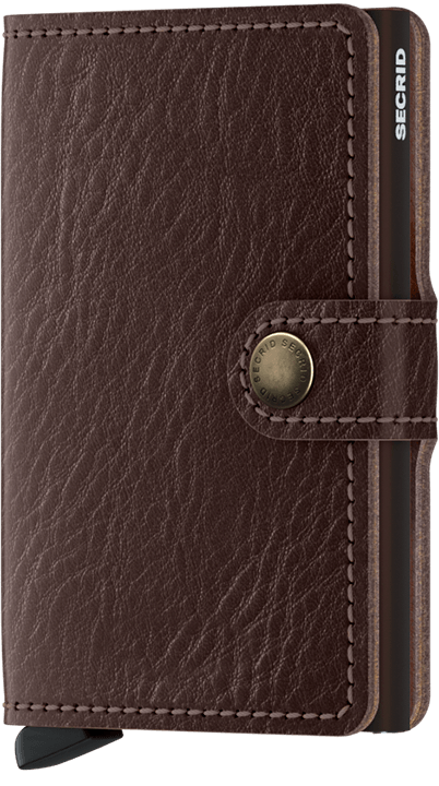 Miniwallet Veg Expresso Brown front