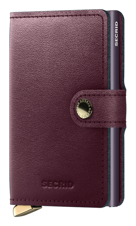 premium miniwallet dusk bordeaux front