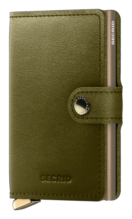 premium miniwallet dusk olive front