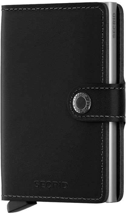 Front view image of miniwallet-original-black wallet