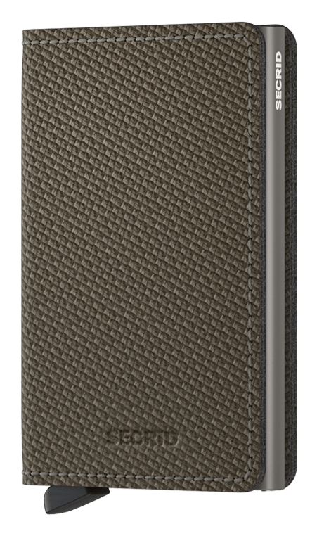 Slimwallet Carbon Khaki front