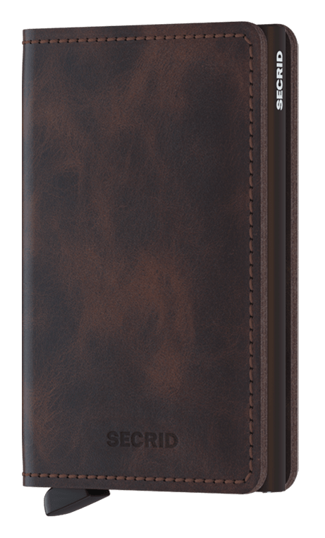 Slimwallet vintage chocolate front