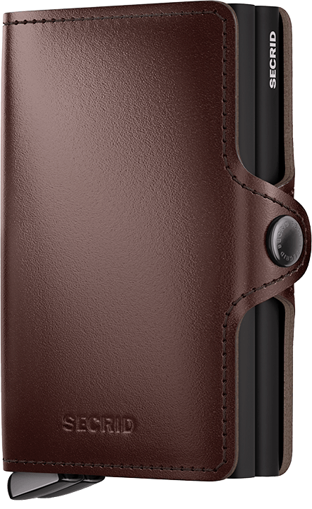 Twinwallet Dusk Dark-Brown Plus Front