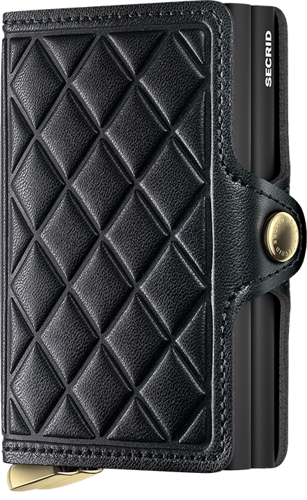 Twinwallet Emboss Diamond Black Plus Front