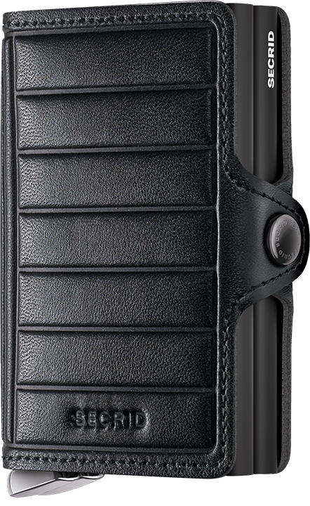 Twinwallet Emboss Lines Black Plus Front