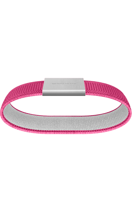 Side view image of moneyband-pink wallet