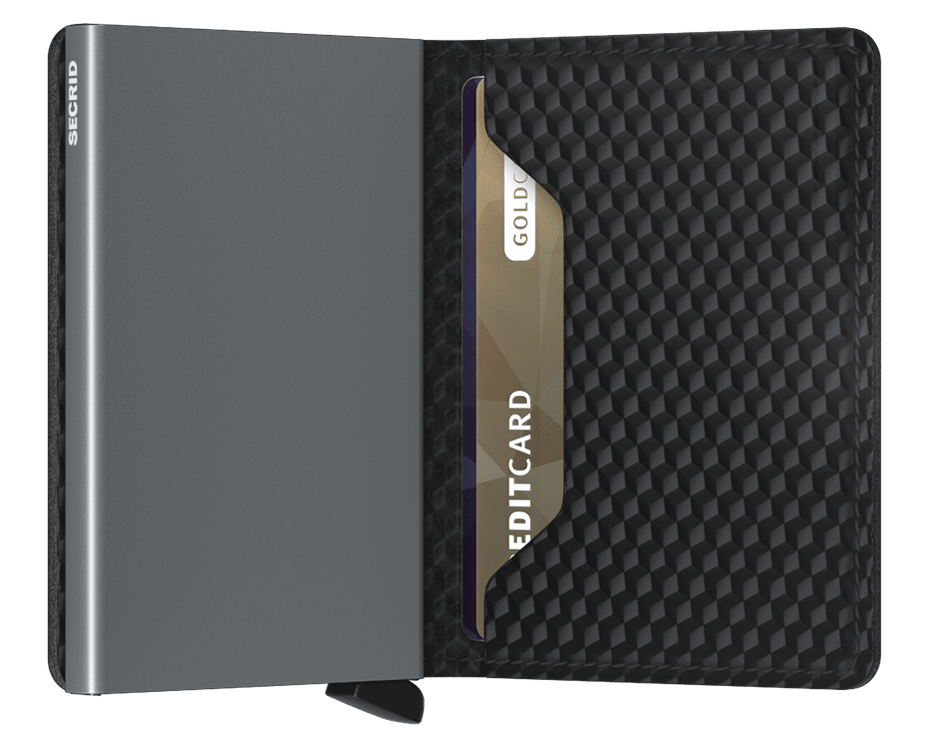 Slimwallet Cubic Black-Titanium expl