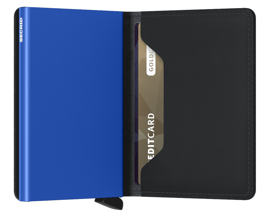 Slimwallet Matte Black-Blue expl