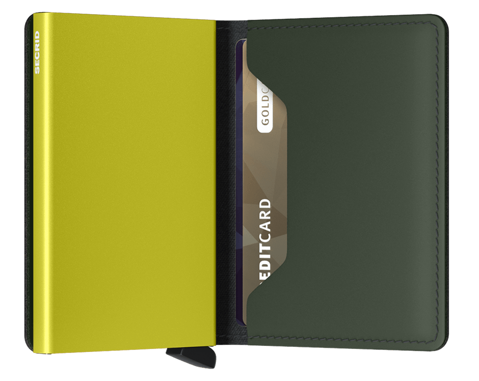 Slimwallet Matte Green-Lime expl