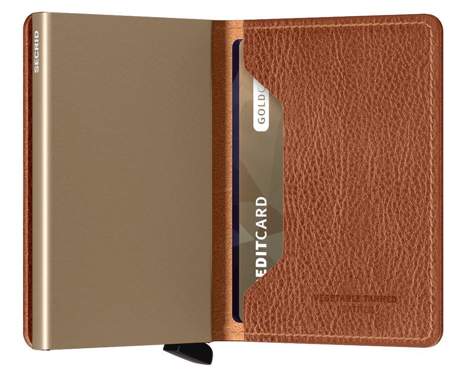 Slimwallet vegetable tanned caramello-sand expl