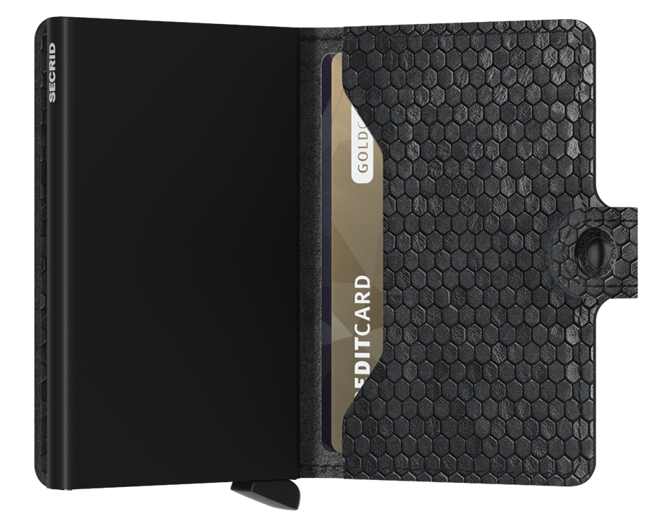 Miniwallet Hexagon Black