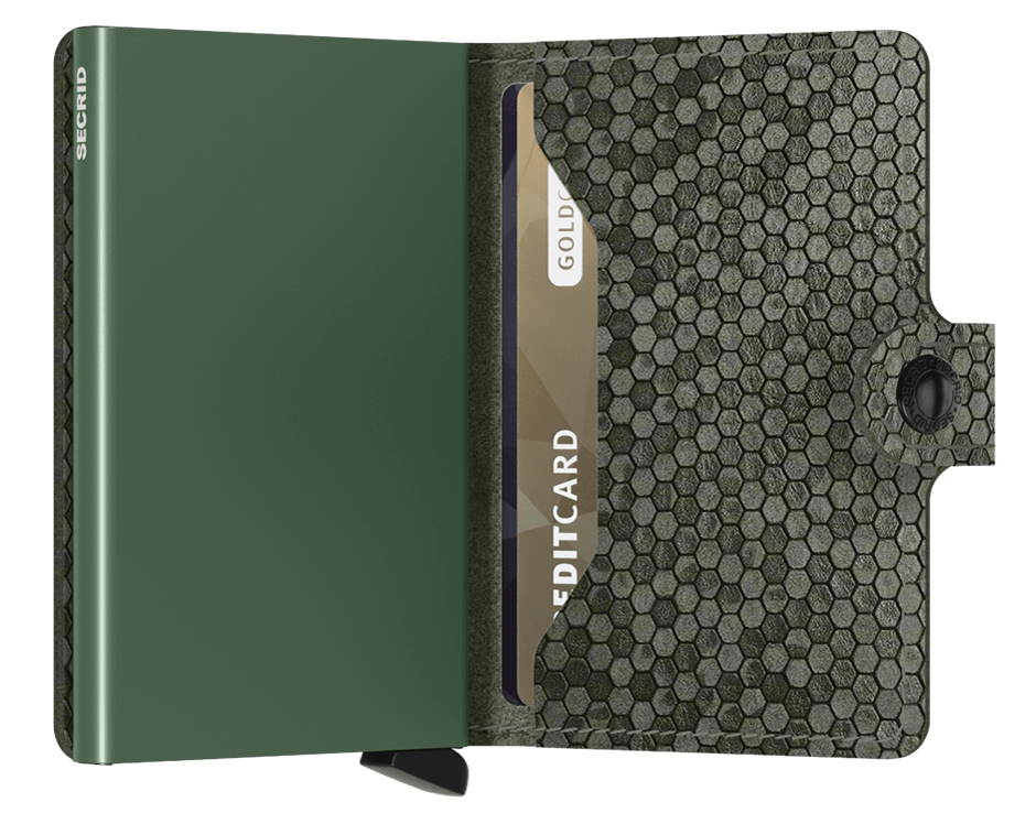 Miniwallet Hexagon Green