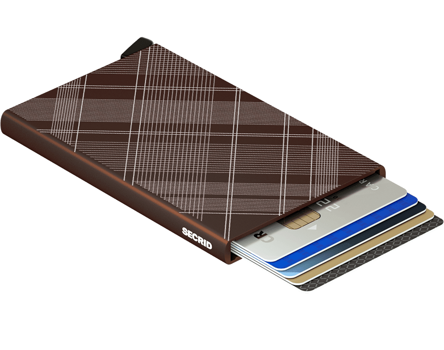 Cardprotector Laser Tartan Brown open