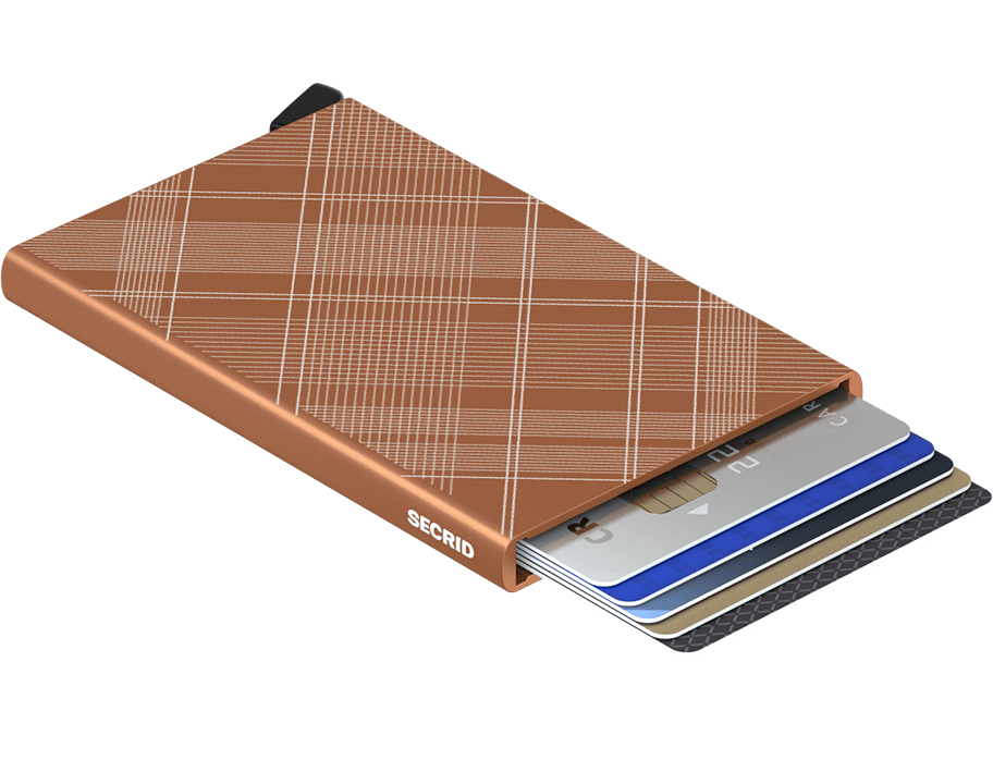 Secrid cardprotector laser tartan rust open